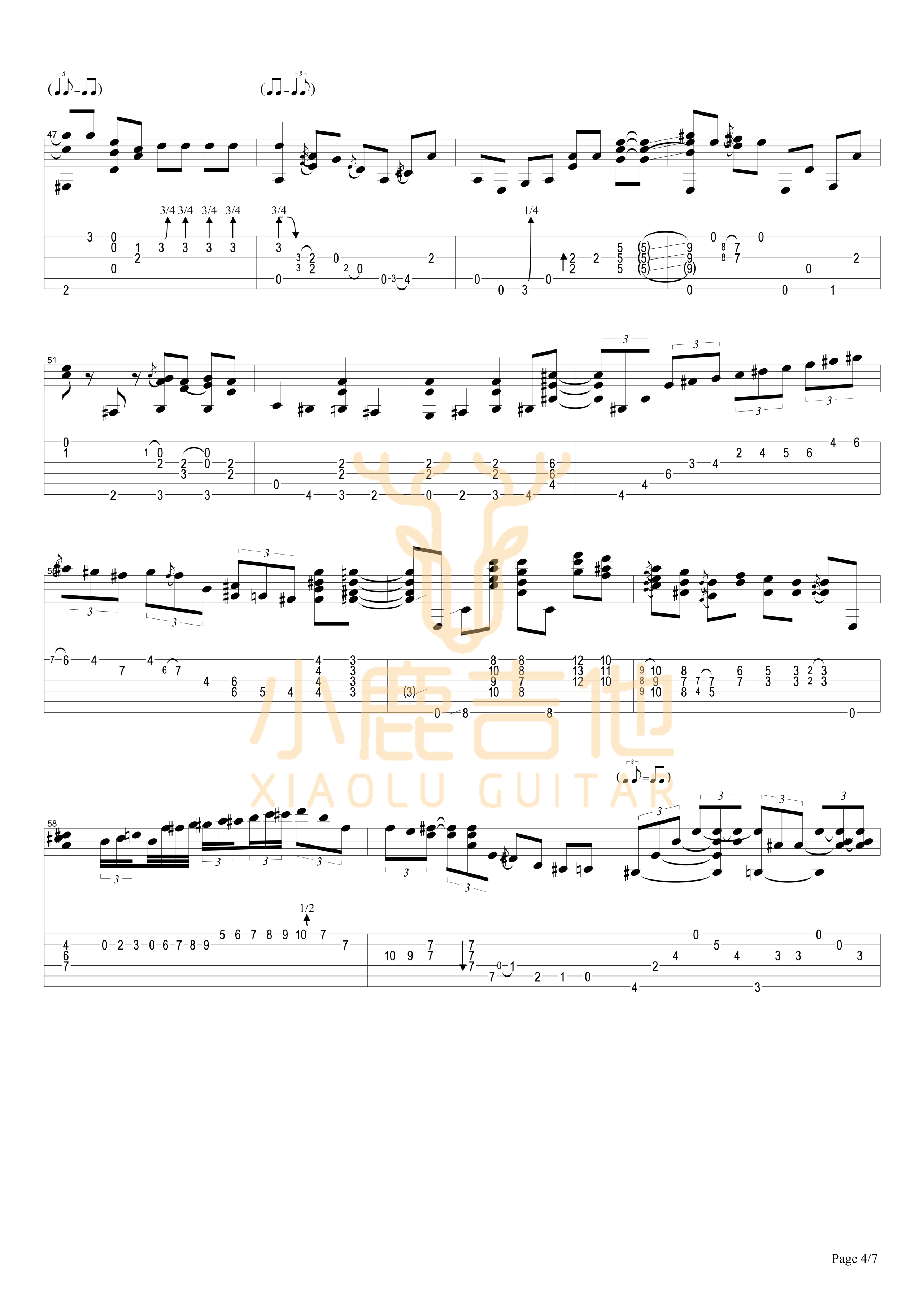 One Mint Julep-Tommy Emmanuel指弹吉他谱(小鹿吉他) One Mint Julep-Tommy Emmanuel指弹吉他谱(小鹿吉他)