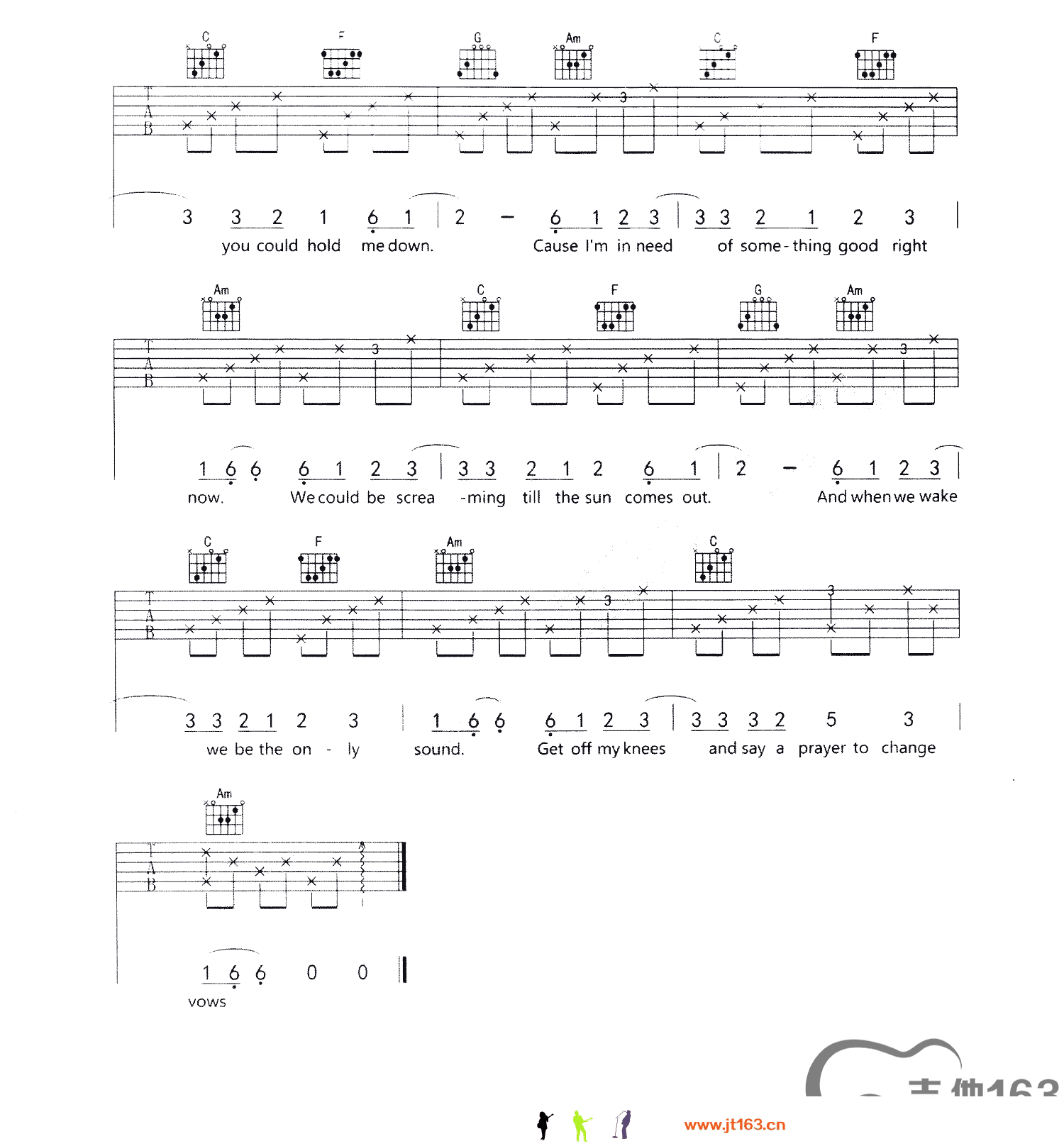 hand clap吉他谱 E调六线谱_吉他163编配_Vertical Vibe