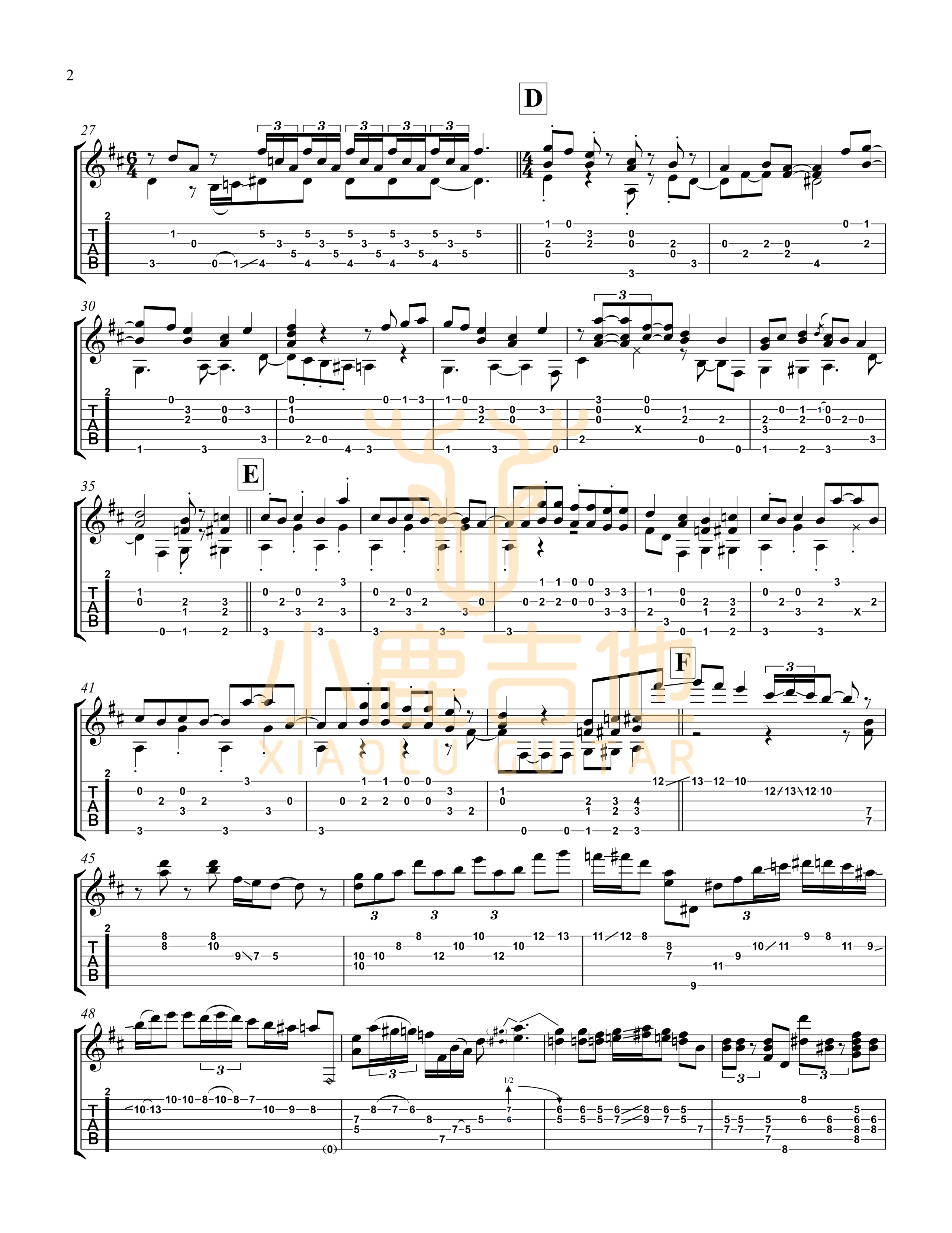 Winnie the Pooh-Tommy Emmanuel指弹吉他谱(小鹿吉他) Winnie the Pooh-Tommy Emmanuel指弹吉他谱(小鹿吉他)