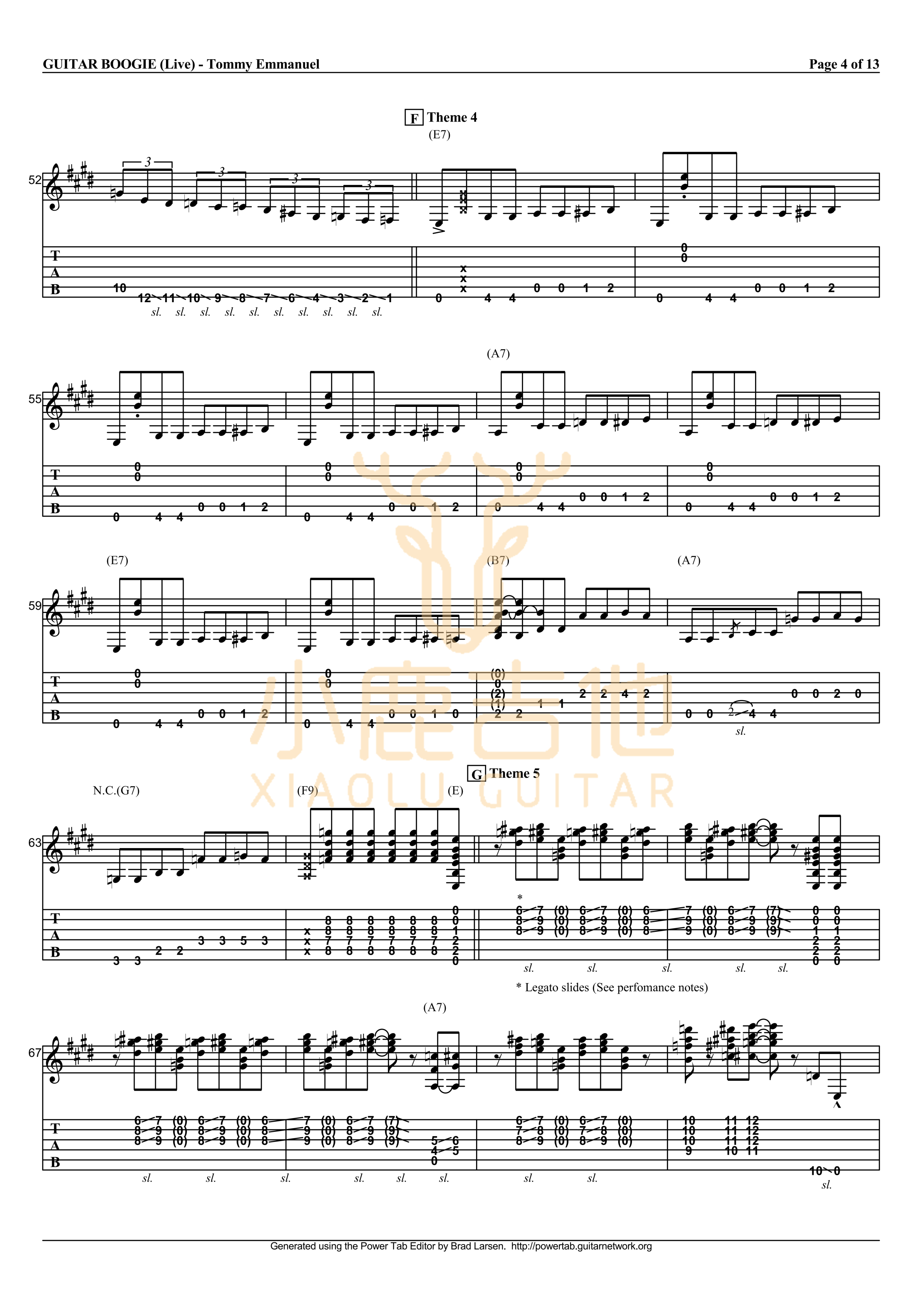 Guitar Boogie-Tommy Emmanuel指弹吉他谱_小鹿吉他 Guitar Boogie-Tommy Emmanuel指弹吉他谱_小鹿吉他