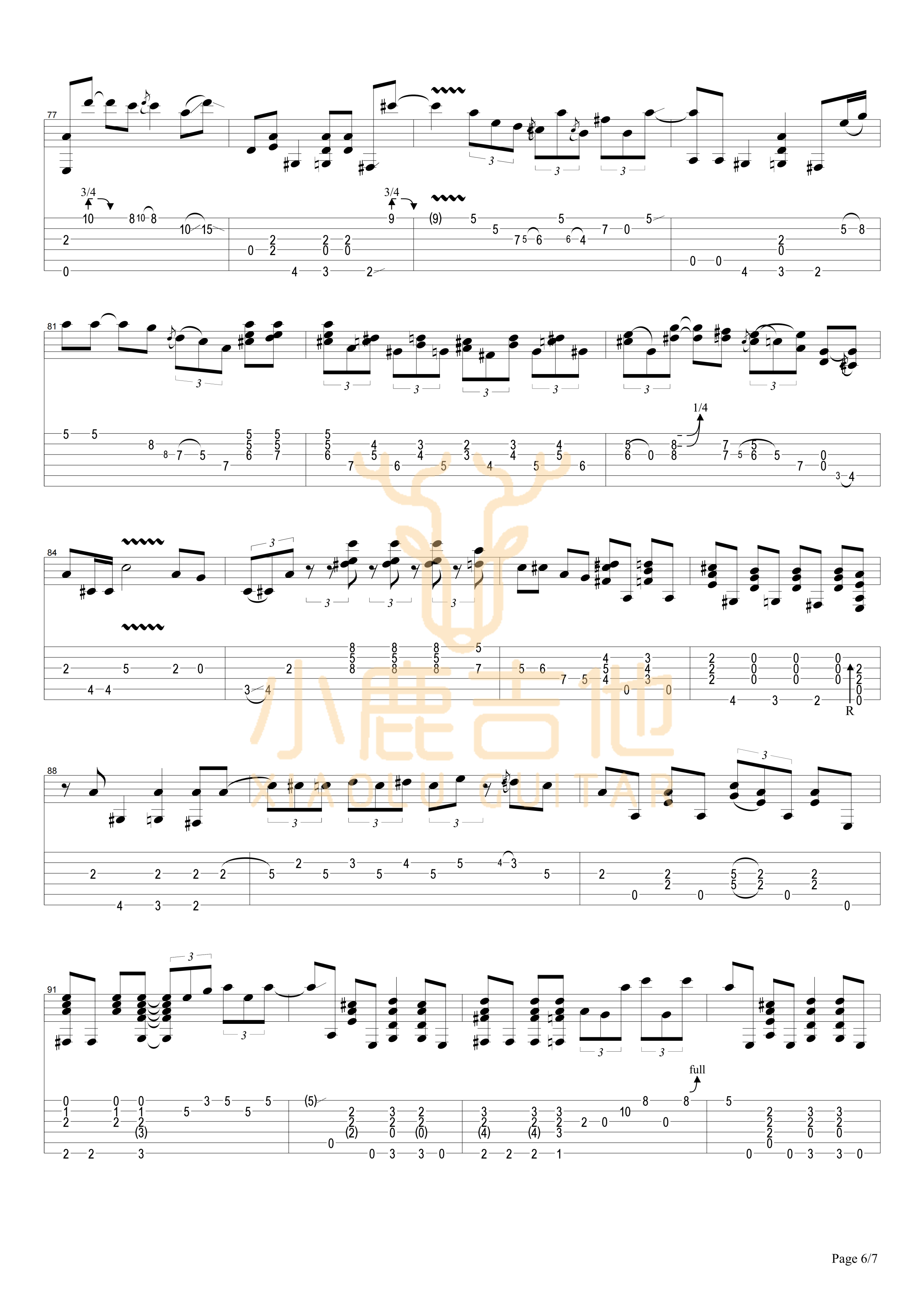 One Mint Julep-Tommy Emmanuel指弹吉他谱(小鹿吉他) One Mint Julep-Tommy Emmanuel指弹吉他谱(小鹿吉他)