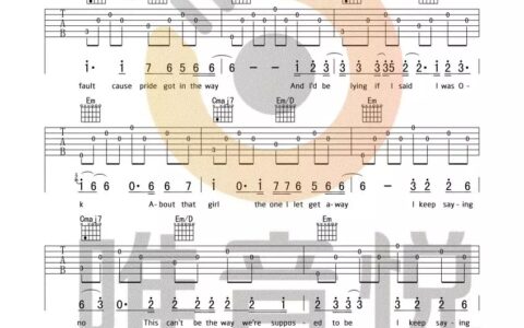 that girl吉他谱 G调六线谱_唯音悦编配_Olly Murs