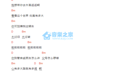 海风吉他谱 D调和弦谱_音乐之家编配_五条人乐队