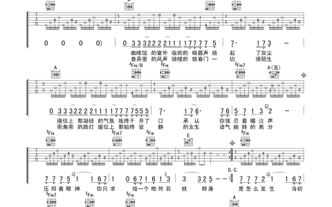 心痛笔记本吉他谱 A调附前奏_老知了编配_韩庚
