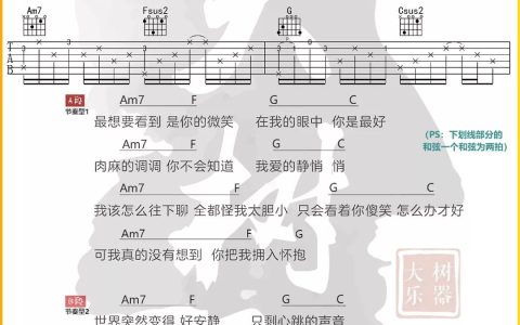 静悄悄吉他谱 C调和弦谱_大树乐器编配_大泫