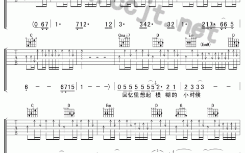 我们的爱吉他谱 A调扫弦版_虫虫吉他编配_飞儿乐团