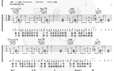 好想好想你吉他谱 G调附前奏_吴先生编配_邓紫棋