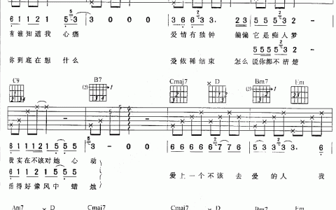 只爱你一个人吉他谱 G调扫弦版_杜新春编配_任贤齐