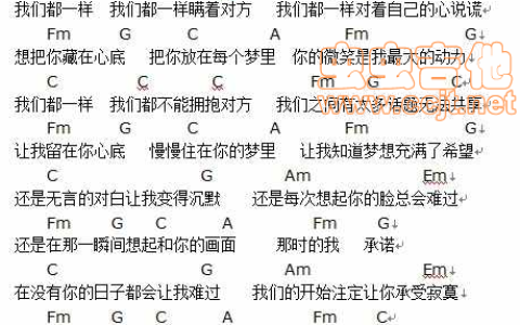 承诺吉他谱 C调和弦谱_虫虫吉他编配_陈翔