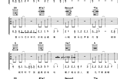 今年吉他谱 D调女生版_阿潘音乐工场编配_那英