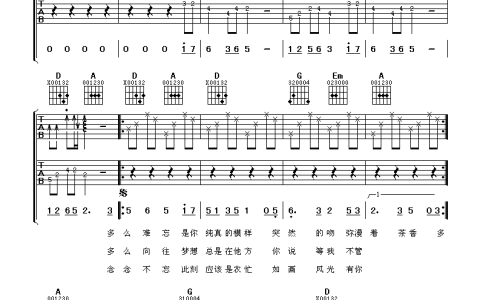 小太阳吉他谱 D调六线谱_阿潘音乐工场编配_五月天