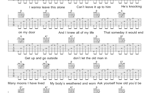 Don't Let the Old Man In吉他谱 D调_葛叔叔编配_Toby Keith